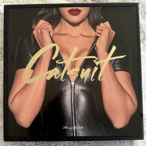 RARE🔥 Honey Birdette SELENA🖤 Faux Leather Black Catsuit Jumpsuit XS - Picture 2 of 3